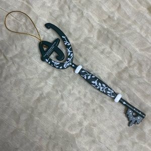 Disney Store Opening Ceremony Key Green with Floral and Castle Collectable